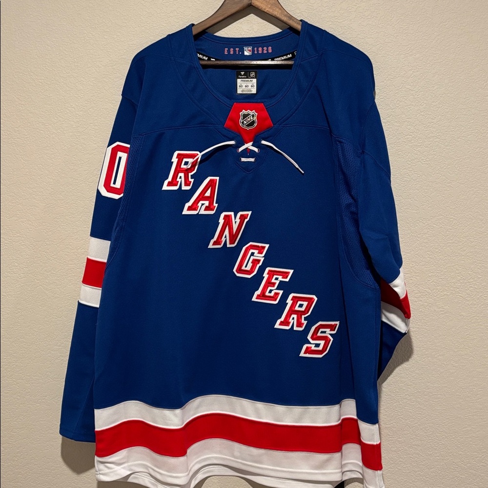 Authentic Premium NY Rangers Hockey Jersey. #20 Kreider. Size 60 (XXXL) NWT